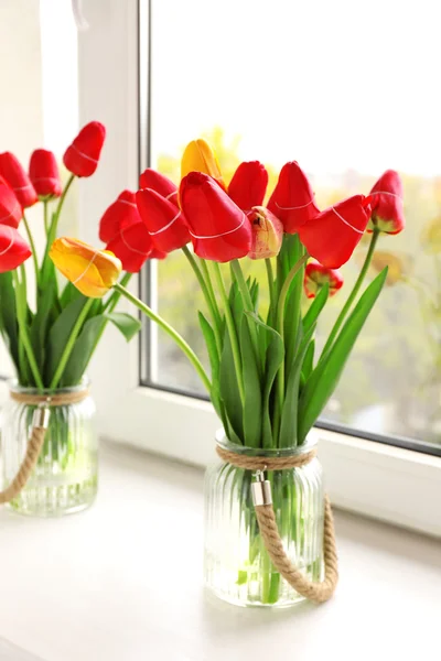 Bouquet of fresh tulips — Stock Photo, Image