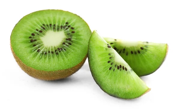 Fruta kiwi suculenta isolada em branco — Fotografia de Stock