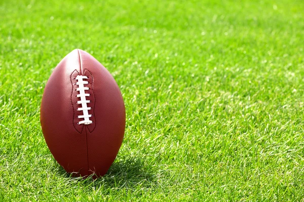 Rugby-Ball auf dem grünen Feld — Stockfoto