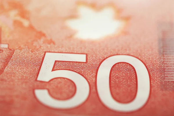 Primer plano de 50 dólares canadienses — Foto de Stock