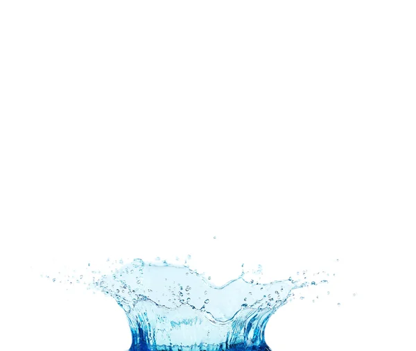 Синие брызги воды на светлом фоне — стоковое фото