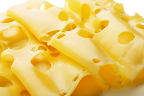Plátky sýra zblízka — Stock fotografie