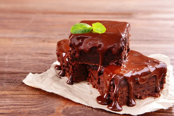 Heerlijke chocolade cake — Stockfoto