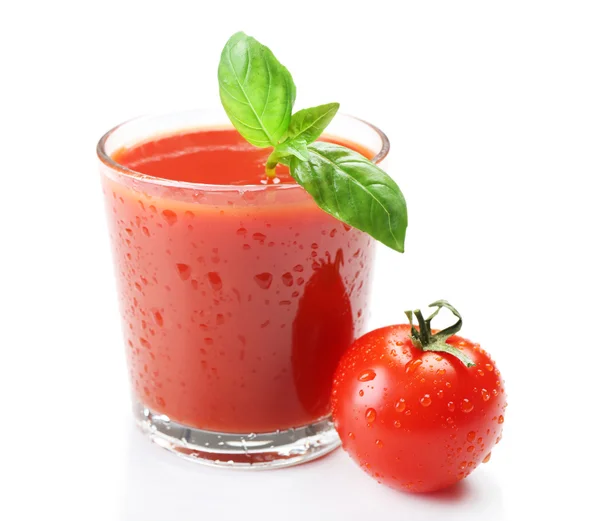 Glass of fresh tomato juice — Stock Photo, Image