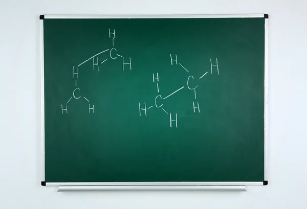 Modelos e fórmulas de moléculas — Fotografia de Stock