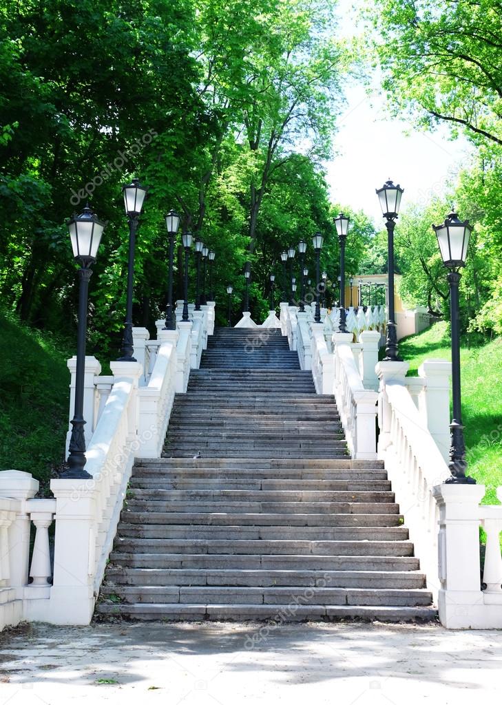 Long staircase on Mykhailo Hill