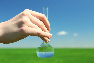 el ile test tüpü doğal arka plan üzerinde