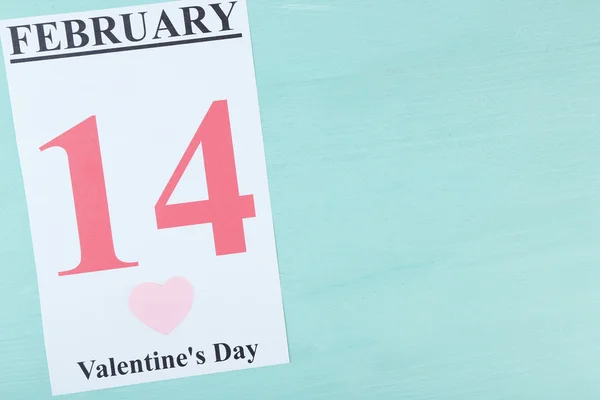 Valentines Day, February 14 on calendar — Stock Photo, Image