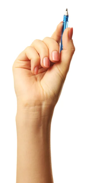 Weibliche Hand mit Stift — Stockfoto