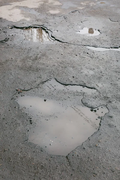 Very bad quality road — Stock Photo, Image