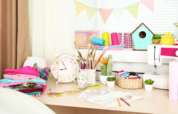 Beautiful comfortable seamstress workplace