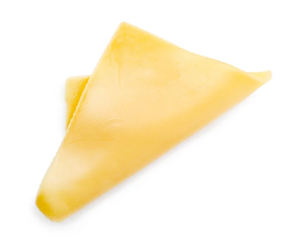 Slice of cheese isolated on white — Stock Photo, Image