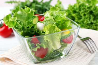 masada kase taze sebze salatası yakın çekim