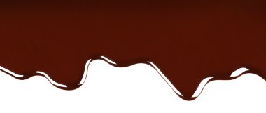 Eritilmiş çikolata damlayan, üzerinde beyaz izole