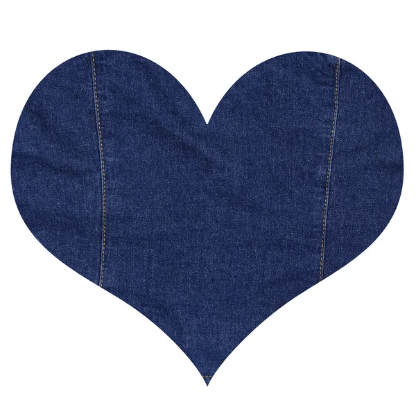 Serce z blue jeans — Zdjęcie stockowe