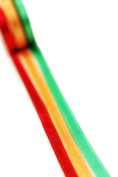 Colorful ribbons isolated on white — Stock Photo, Image
