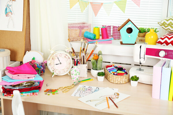 Beautiful comfortable seamstress workplace