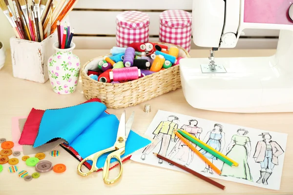 Beautiful comfortable seamstress workplace — Stock Photo, Image