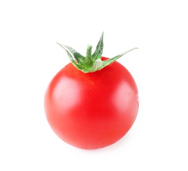 beyaz izole tek taze kiraz domates