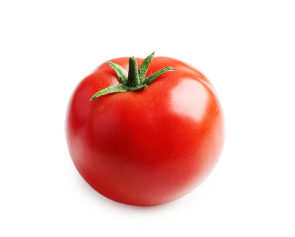 1 つの新鮮なトマトを白で隔離 — ストック写真