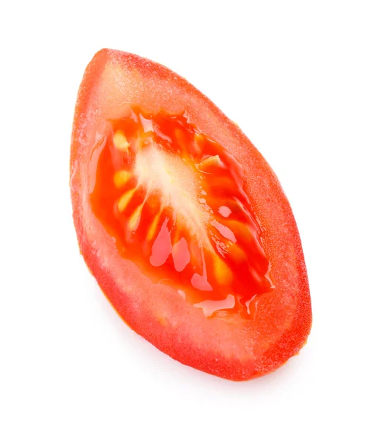 토마토 흰색 절연의 조각 — 스톡 사진