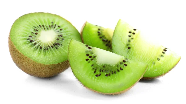 Fruta kiwi suculenta isolada em branco — Fotografia de Stock