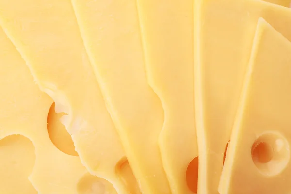 Slices of cheese close up — Stock Photo, Image