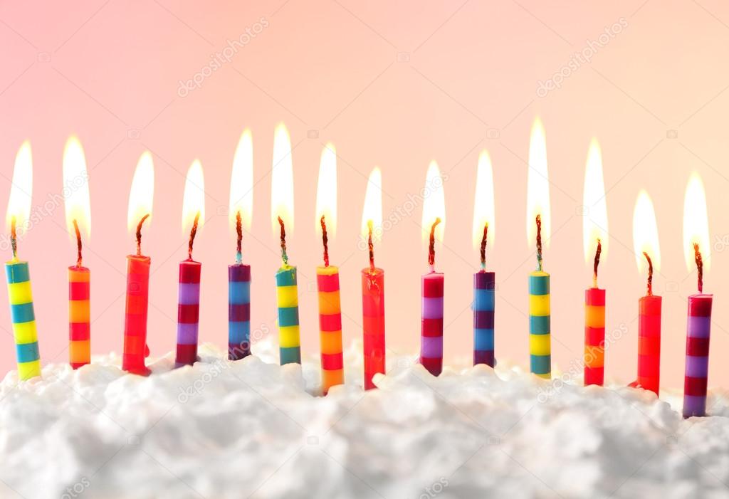 Birthday cake with candles