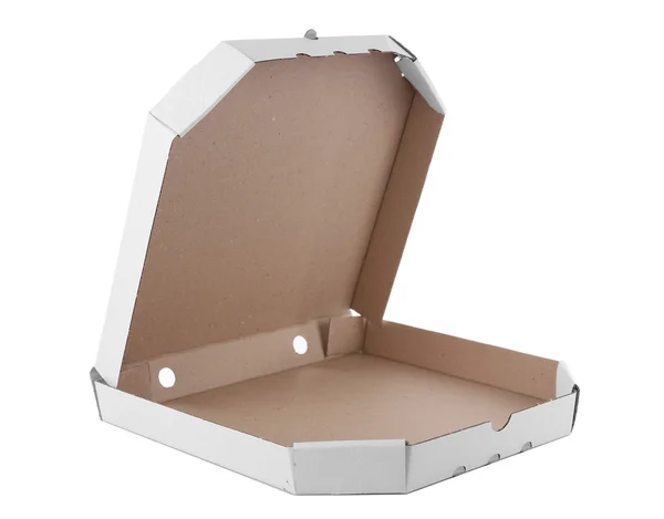 Caixa de pizza isolada em branco — Fotografia de Stock
