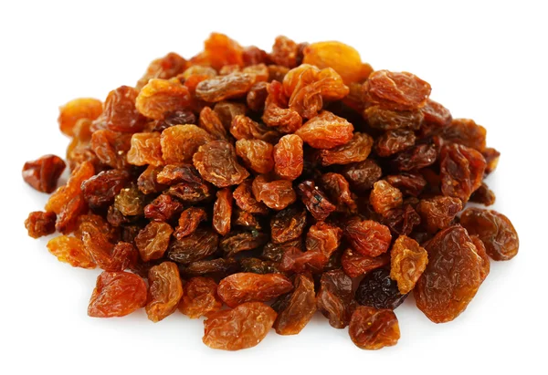 Pile of raisins isolated on white — Stock Photo, Image