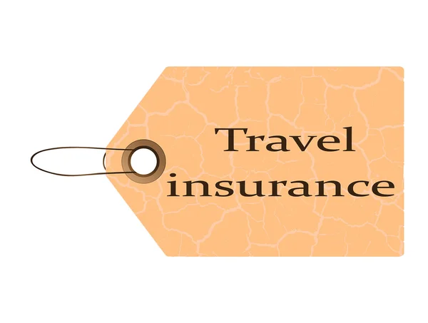 Travel insurance tag — Zdjęcie stockowe