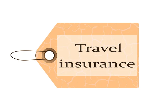 Travel insurance tag — Zdjęcie stockowe