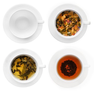 Bardak bitkisel çay beyaz izole