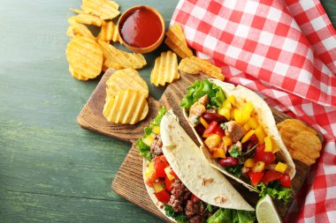 Homemade beef burritos