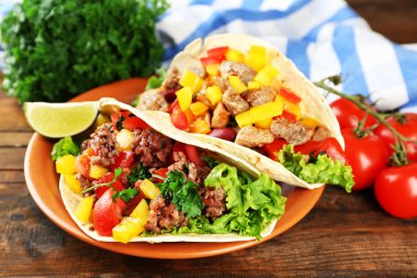 Homemade beef burritos