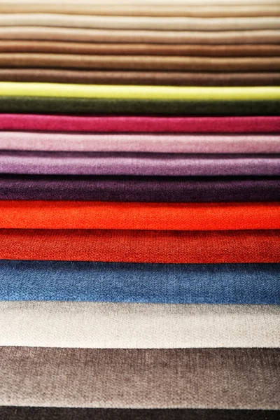 Skrawki tkanki kolorowe z bliska — Zdjęcie stockowe