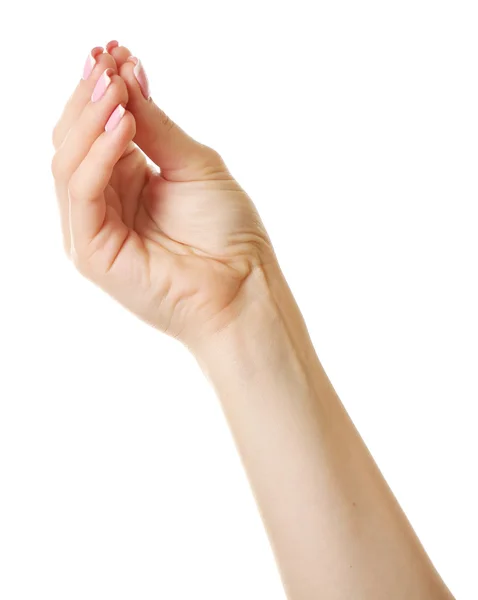 Жіноча рука ізольована на білому — стокове фото
