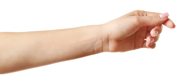 Female hand isolated on white — Stock Photo, Image
