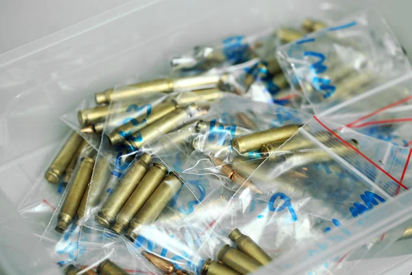 Shotgun cartridges close-up — 스톡 사진