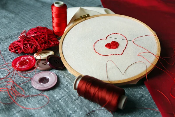 The embroidery hoop — Stock Photo, Image