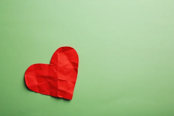 Crumpled paper heart — Stock Photo, Image