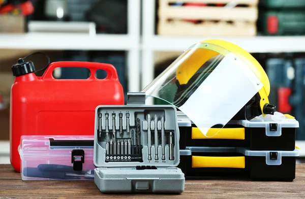 Set tools in werkplaats — Stockfoto