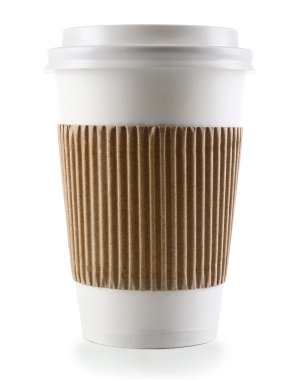 kağıt bardak beyaz izole