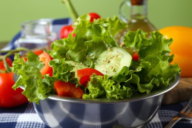 masada kase taze sebze salatası yakın çekim