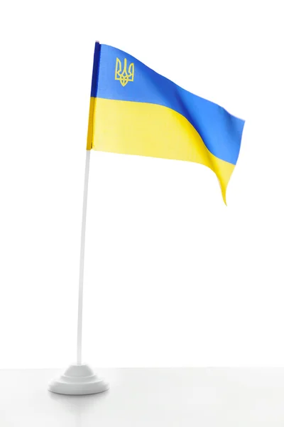 Flaga narodowa Ukrainy odizolowana na białym — Zdjęcie stockowe