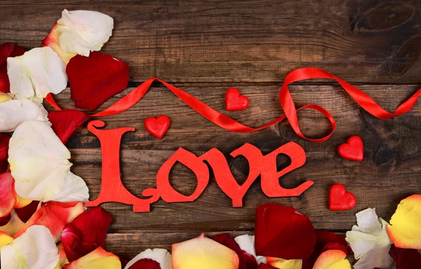 Beautiful romantic background on Valentines Day close-up — Stock Photo, Image