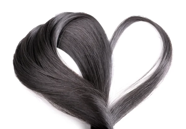 Inima părului, izolată pe alb — Fotografie, imagine de stoc