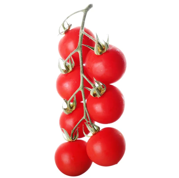 Bunch of fresh cherry tomatoes isolated on white — Stock Photo, Image