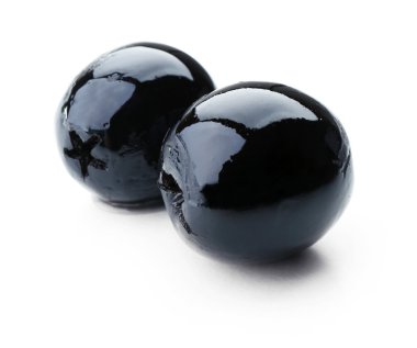 beyaz izole Siyah Zeytin