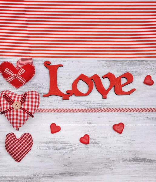 Mooie romantische achtergrond op de dag van Valentijnskaarten close-up — Stockfoto